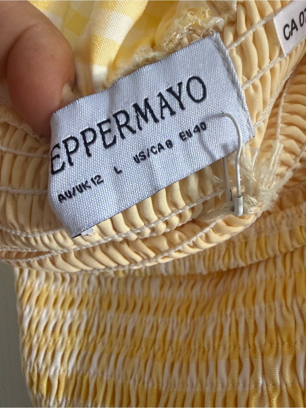 Peppermayo Yellow Gingham Mini Dress - Picture 4 of 7